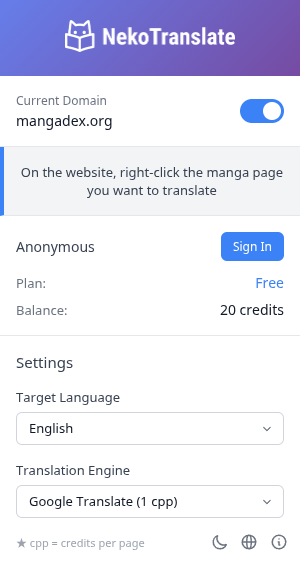 Extension Popup